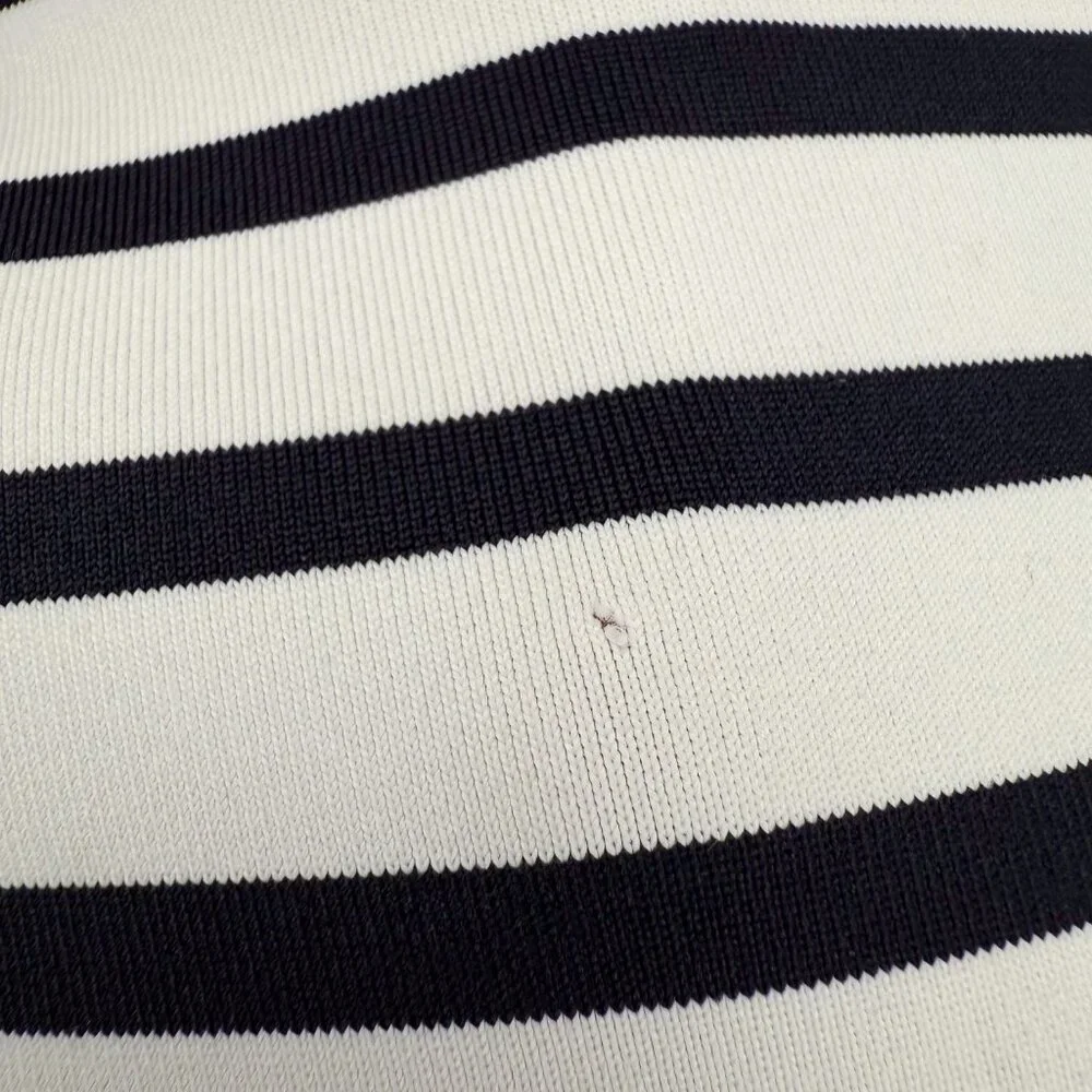SAINT JAMES Propriano Stretch Striped White & Blue Midi Sheat Nautical Dress XS* - Picture 11 of 12